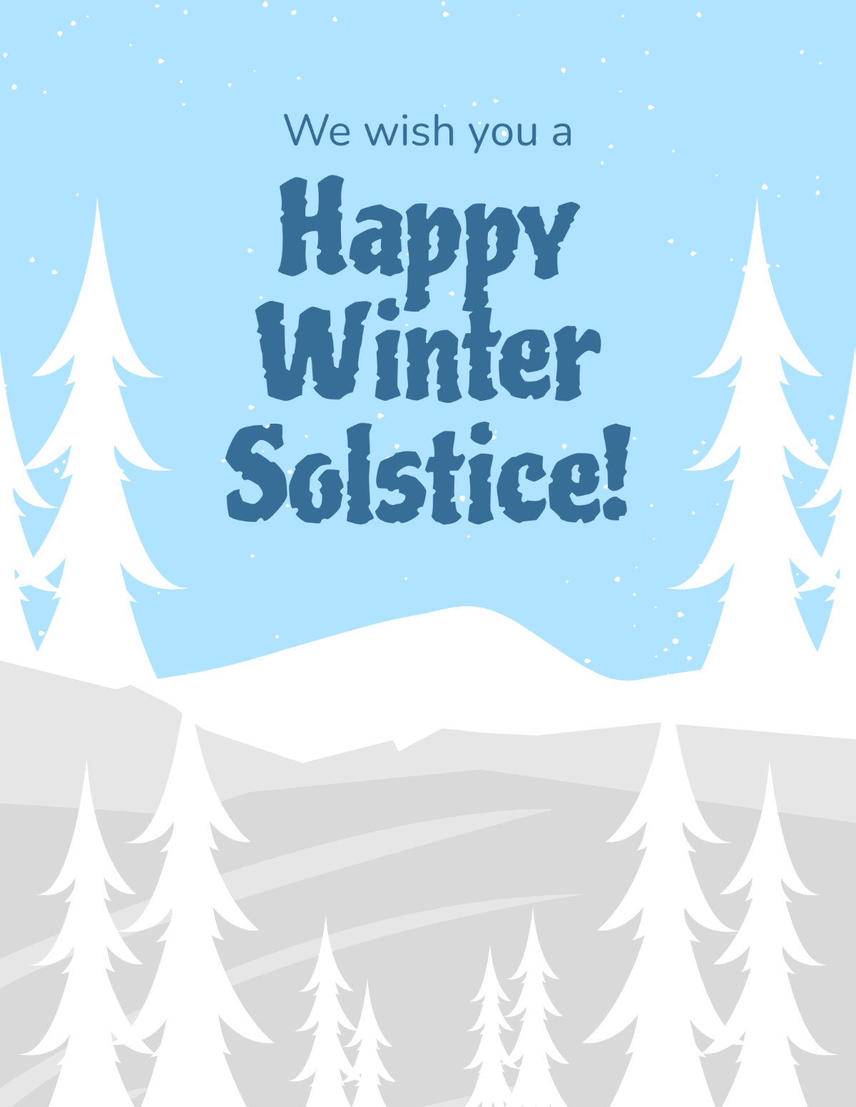 Happy Winter Solstice Flyer Template