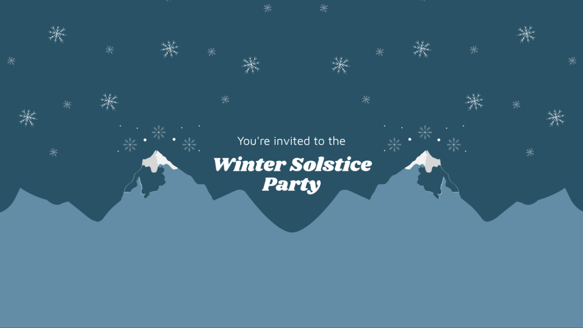 Free Winter Solstice Party Youtube Banner Template