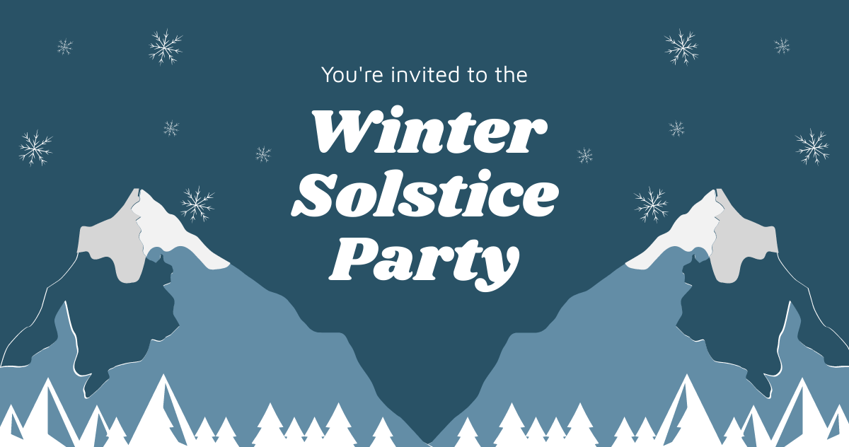 Free Winter Solstice Party Facebook Post Template