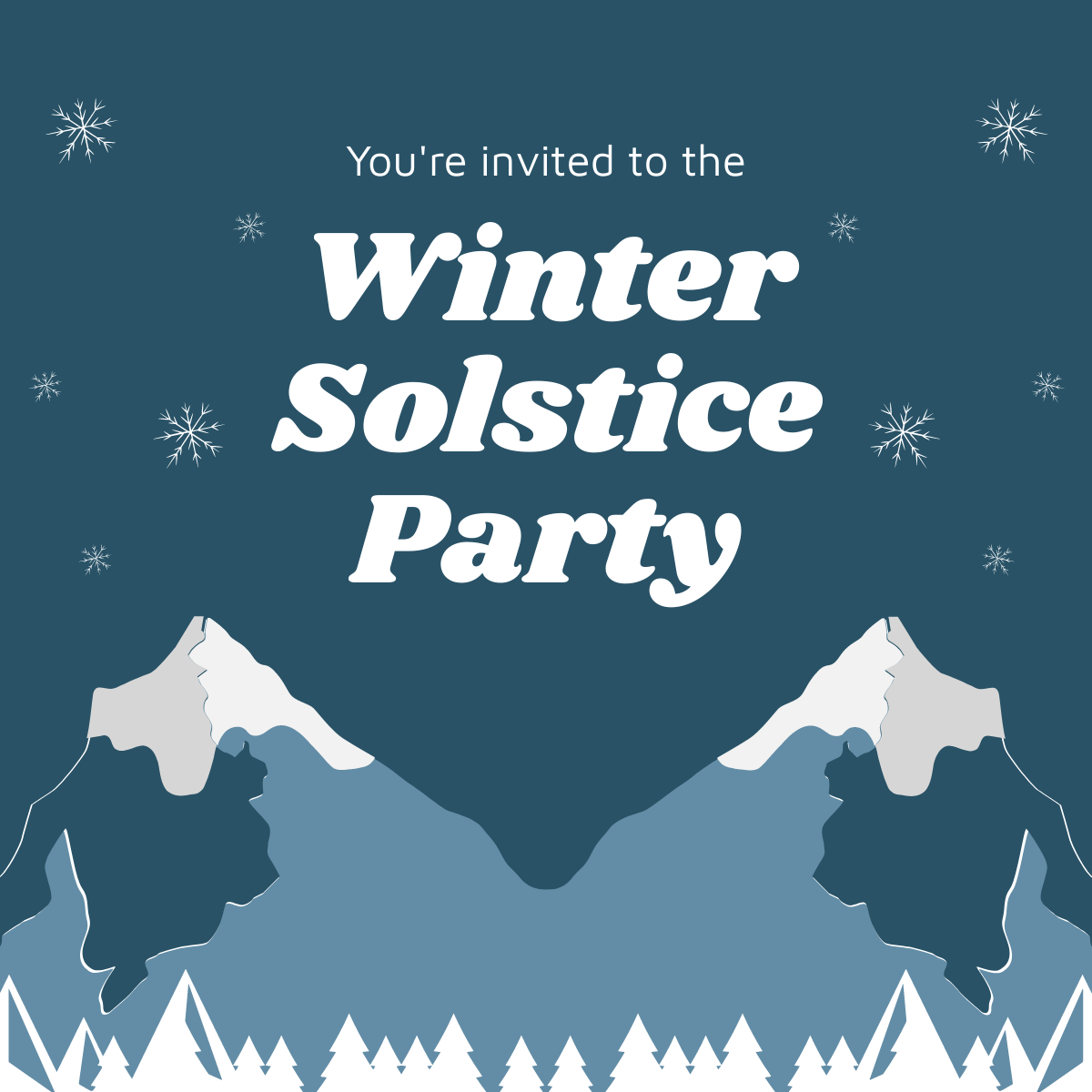 Winter Solstice Party LinkedIn Post Template