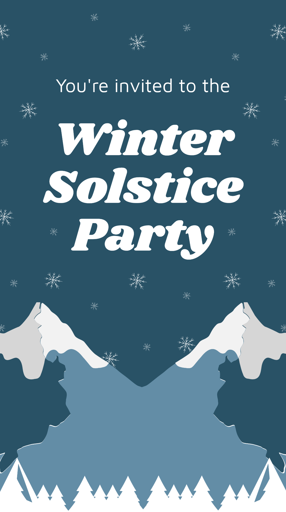 Winter Solstice Party WhatsApp Post Template