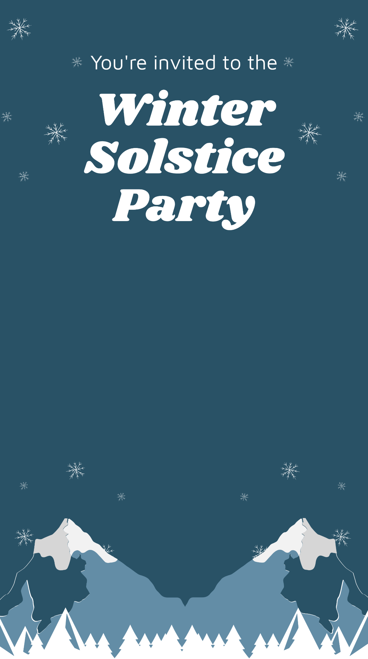 Winter Solstice Party Snapchat Geofilter Template