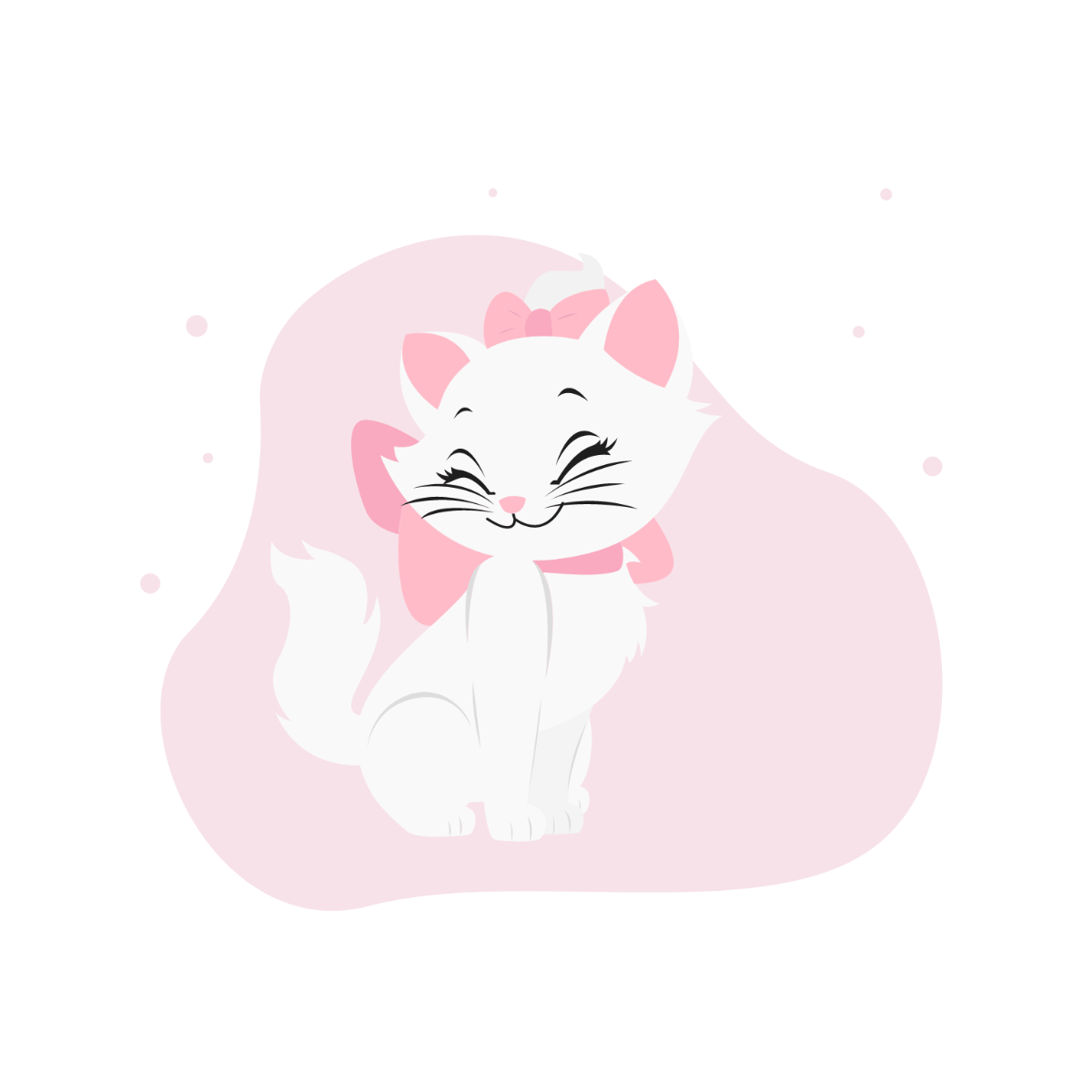 Free Marie Cat Vector Template