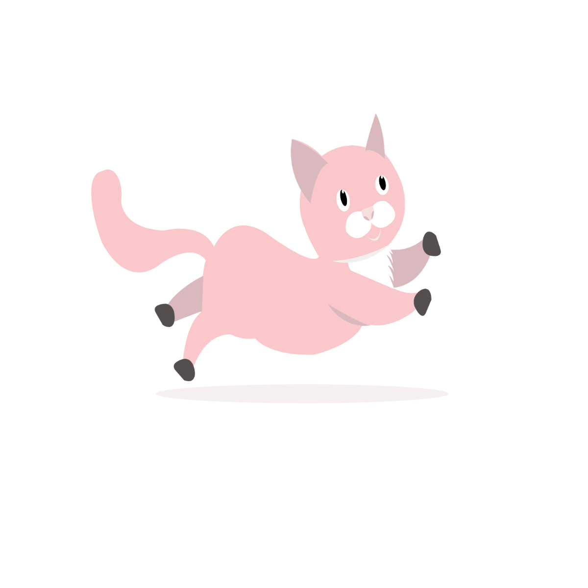 Cat Running Vector