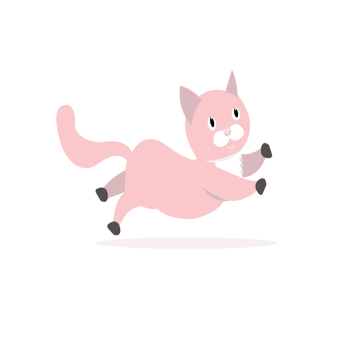 Cat Running Vector Template - Edit Online & Download