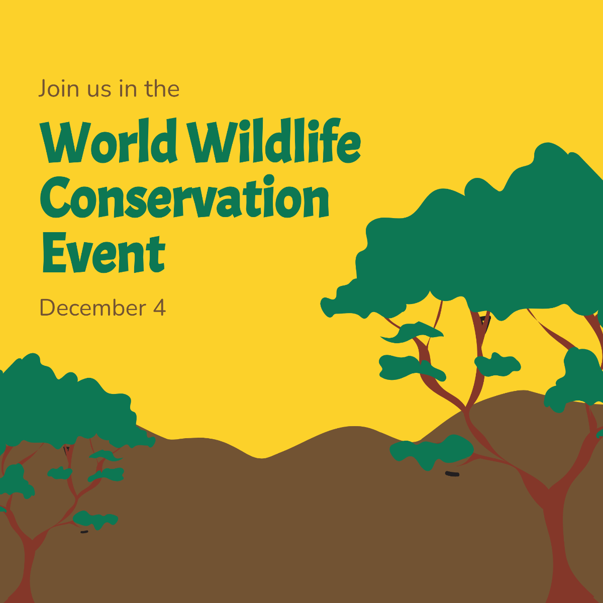 World Wildlife Conservation Event Instagram Post Template