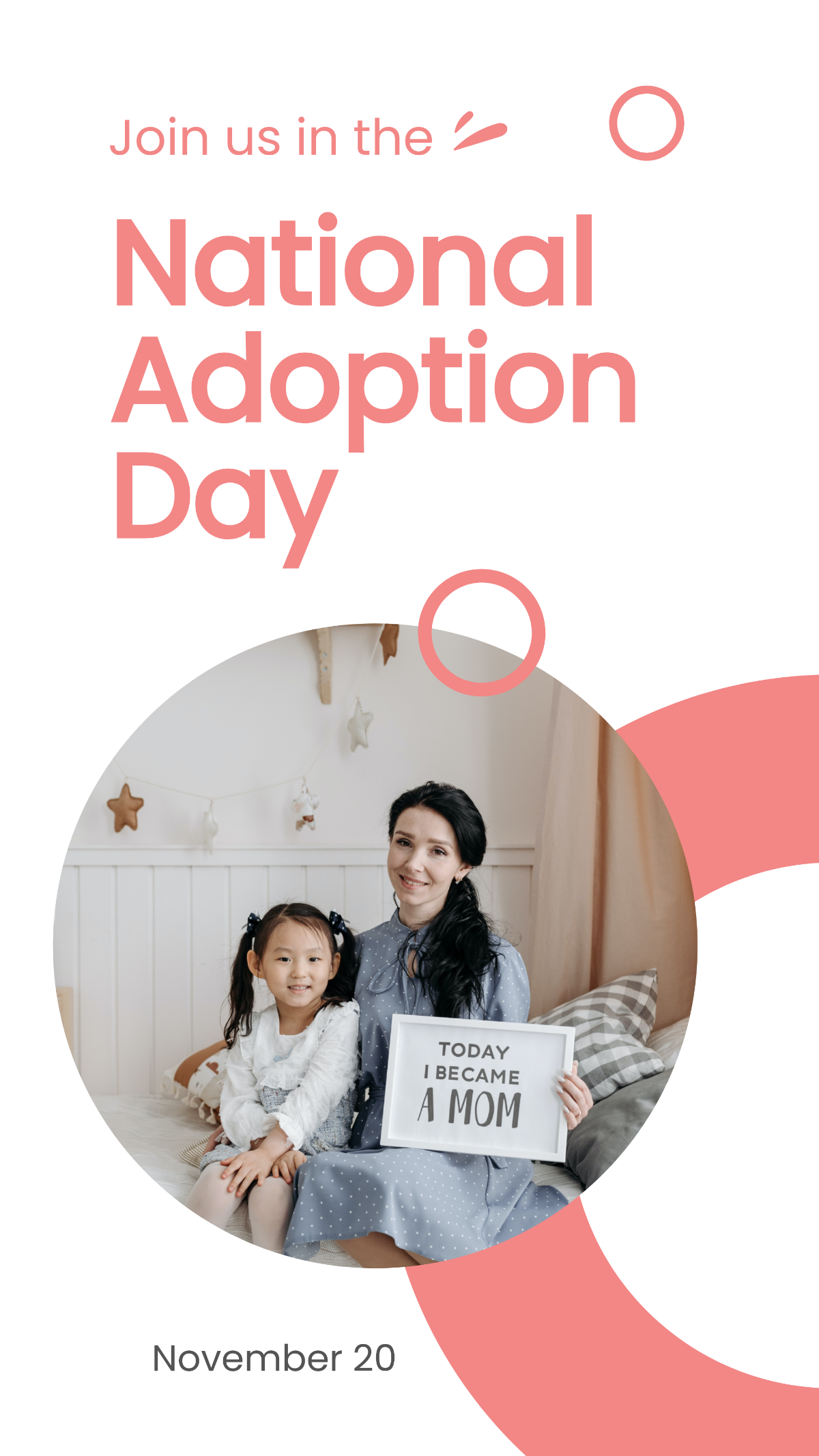 National Adoption Day WhatsApp Post Template