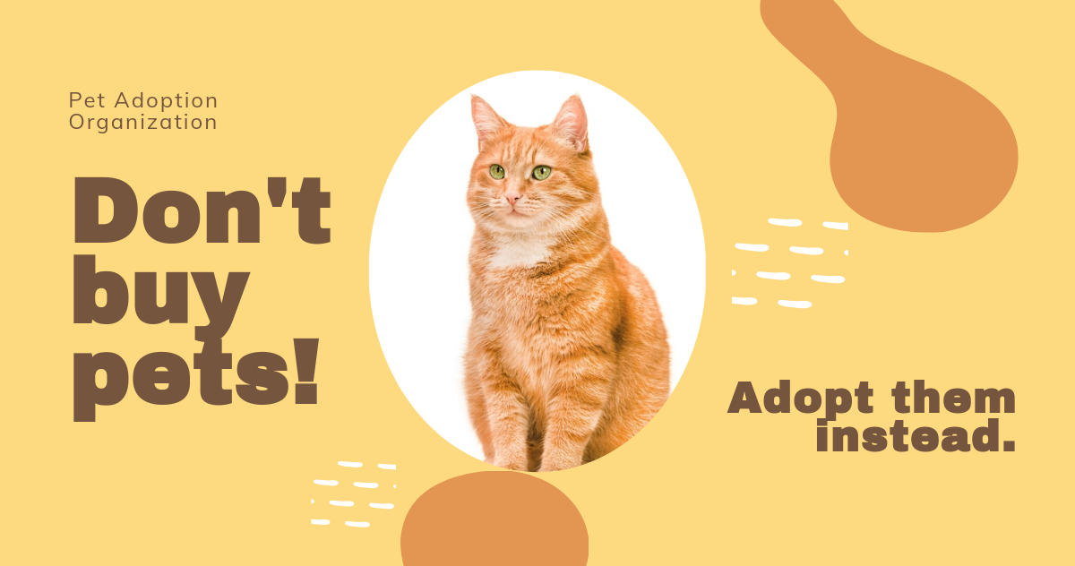 Free Pet Adoption Facebook Post Template to Edit Online