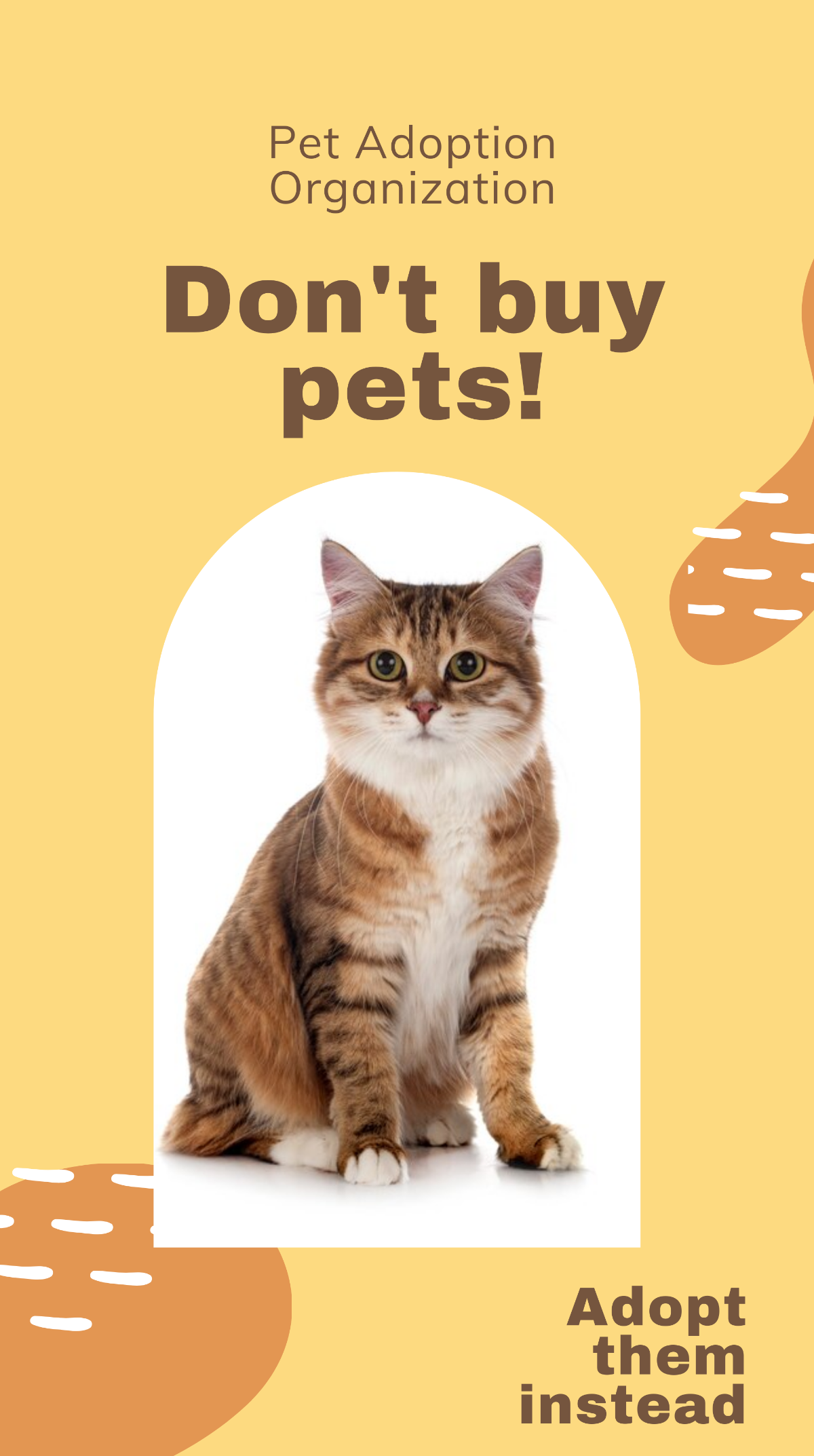 Free Pet Adoption Whatsapp Post Template to Edit Online
