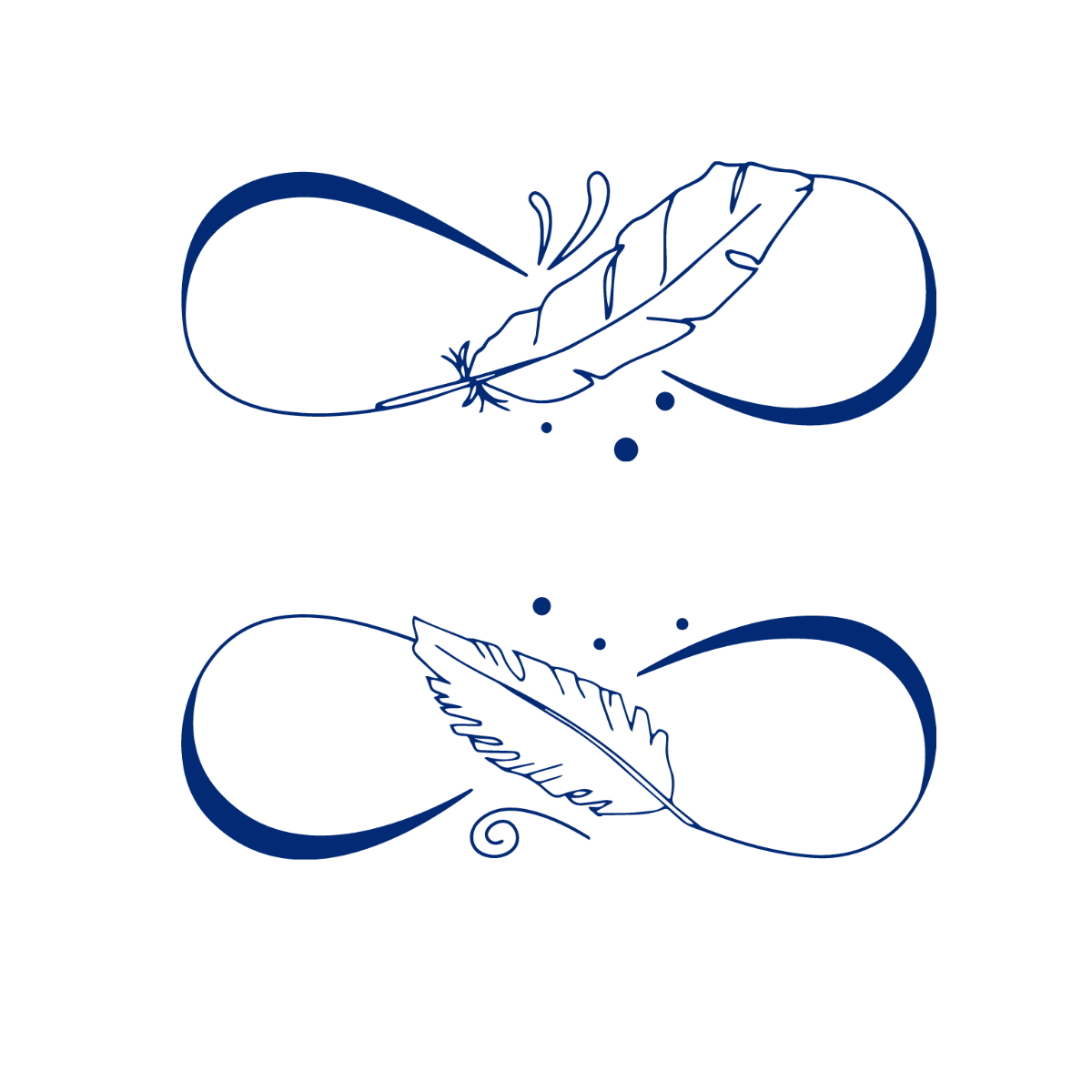 Free Infinity Symbol With Feather Vector Template