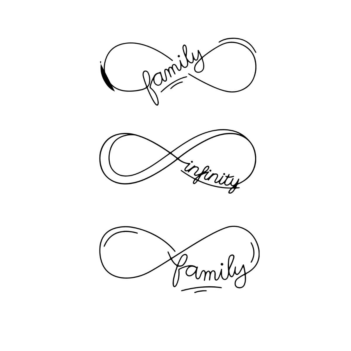 Free Family Infinity Vector Template