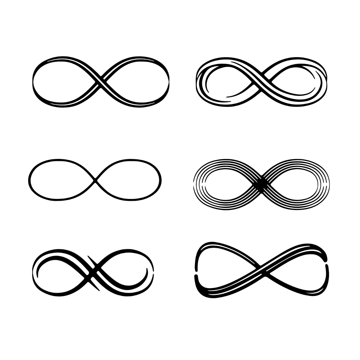 Infinity Sign Outline Vector Template