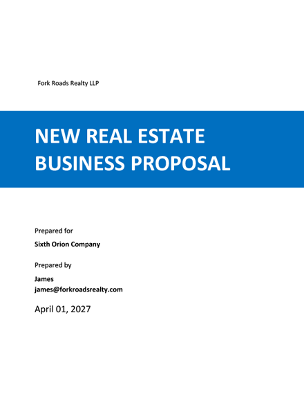 Free New Business Proposal Template