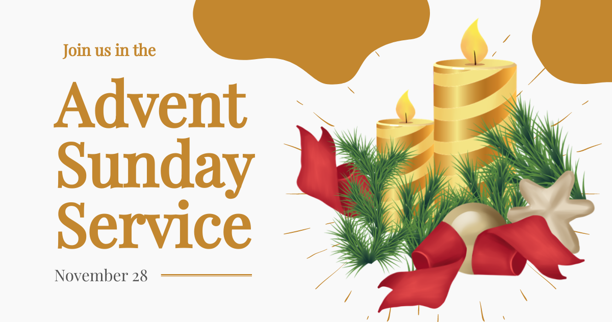Advent Sunday Service Facebook Post Template