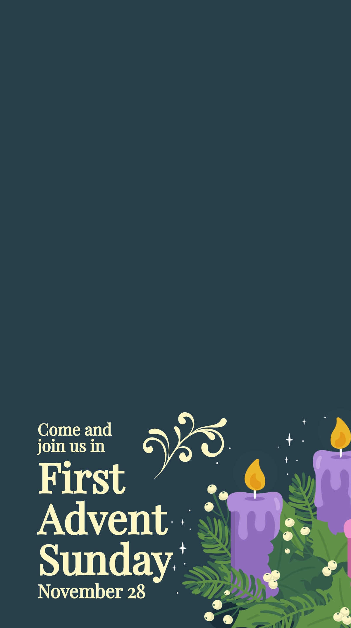 First Advent Sunday Snapchat Geofilter Template