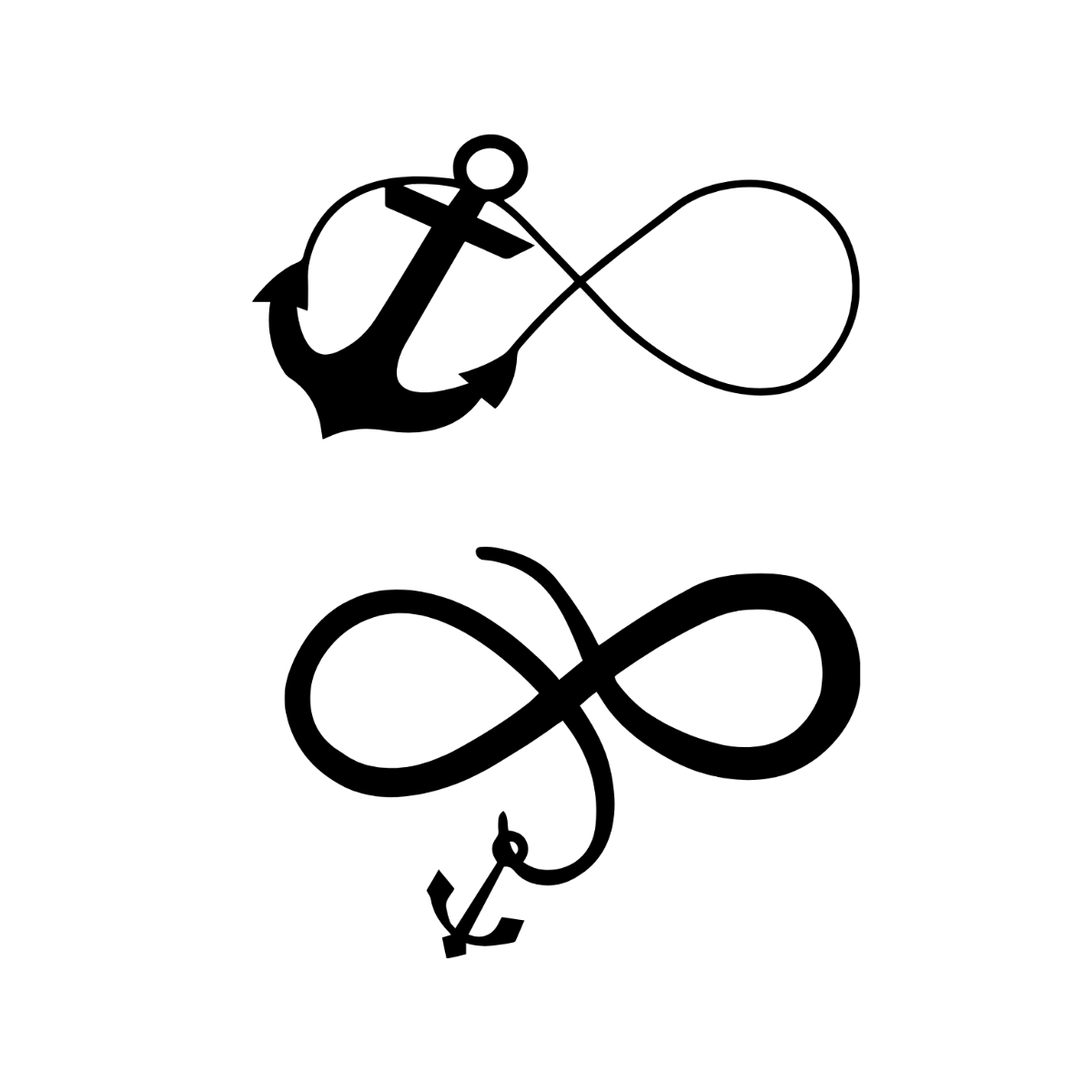 Free Anchor Infinity Vector Template