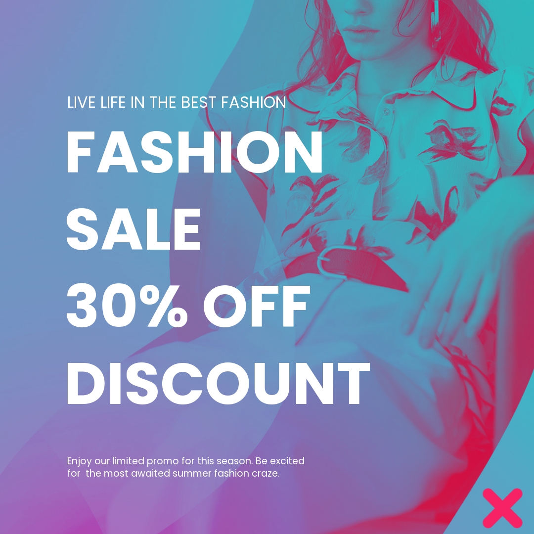 FREE Fashion Clearance Sale Instagram Post Template - PSD