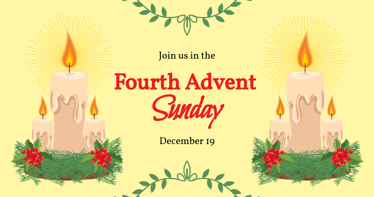 Fourth Advent Sunday Facebook Post Template