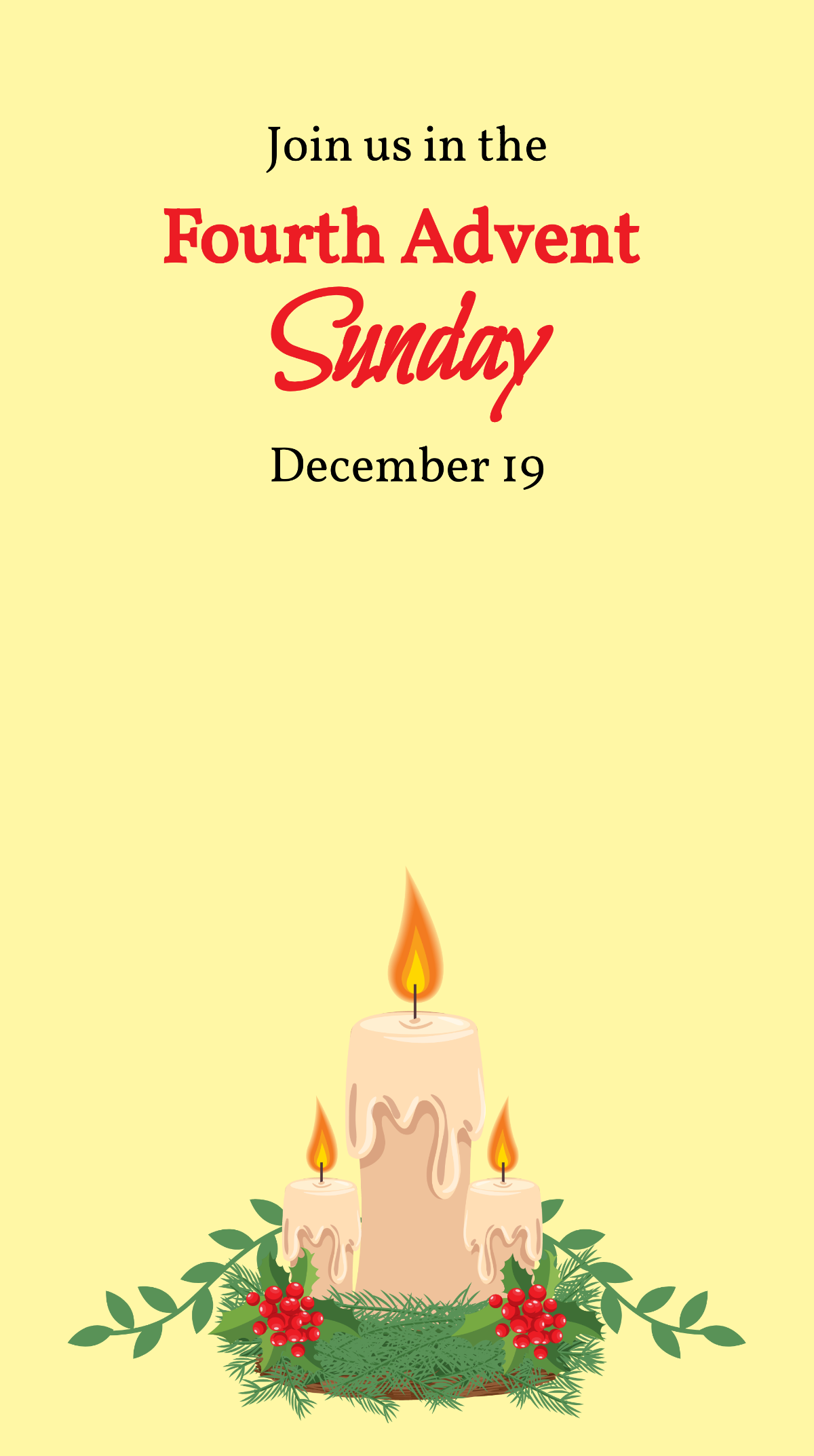 Fourth Advent Sunday Snapchat Geofilter Template