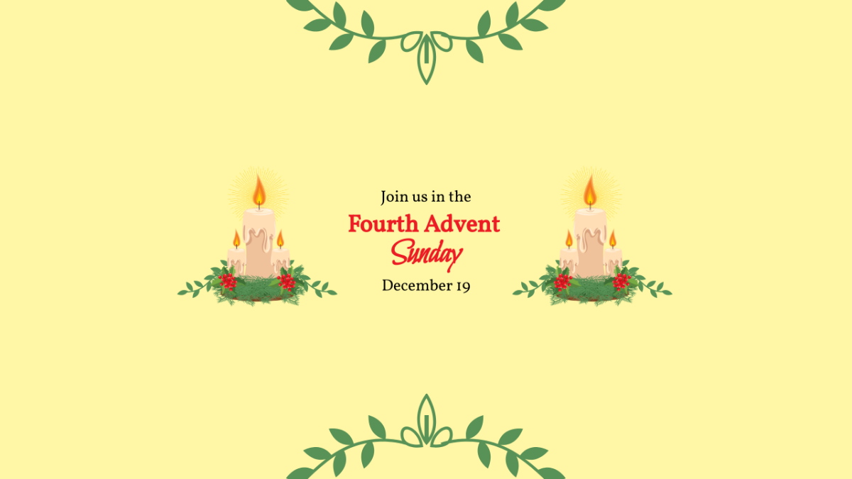 Fourth Advent Sunday Youtube Banner Template
