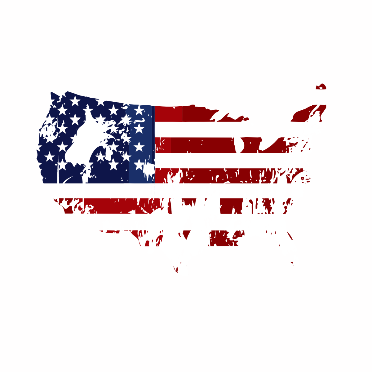 Distressed USA Map Vector Template
