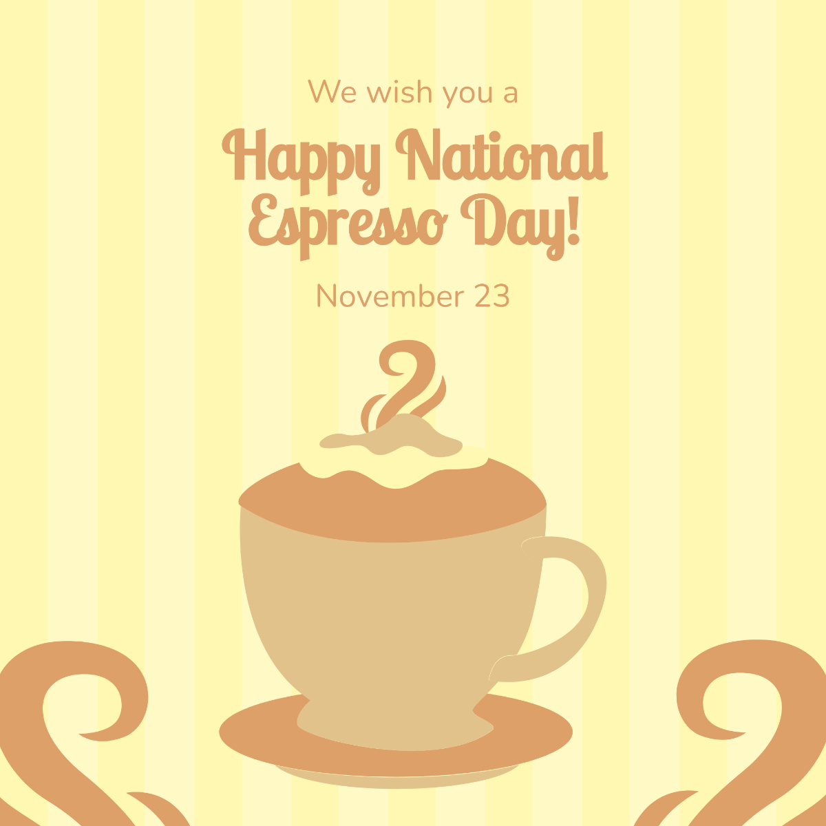 Free Happy National Espresso Day Instagram Post Template