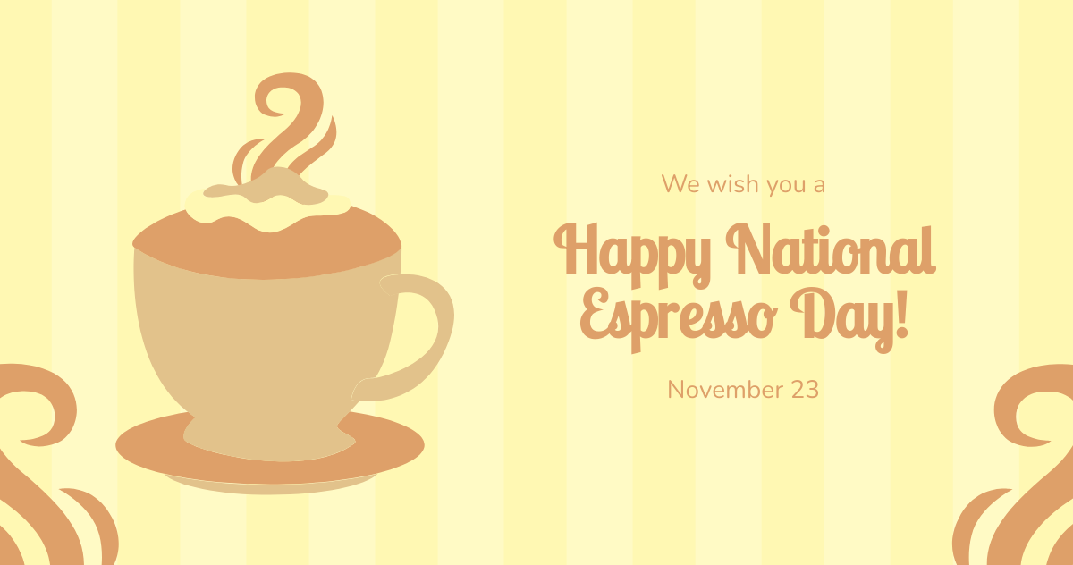 Free Happy National Espresso Day Facebook Post Template