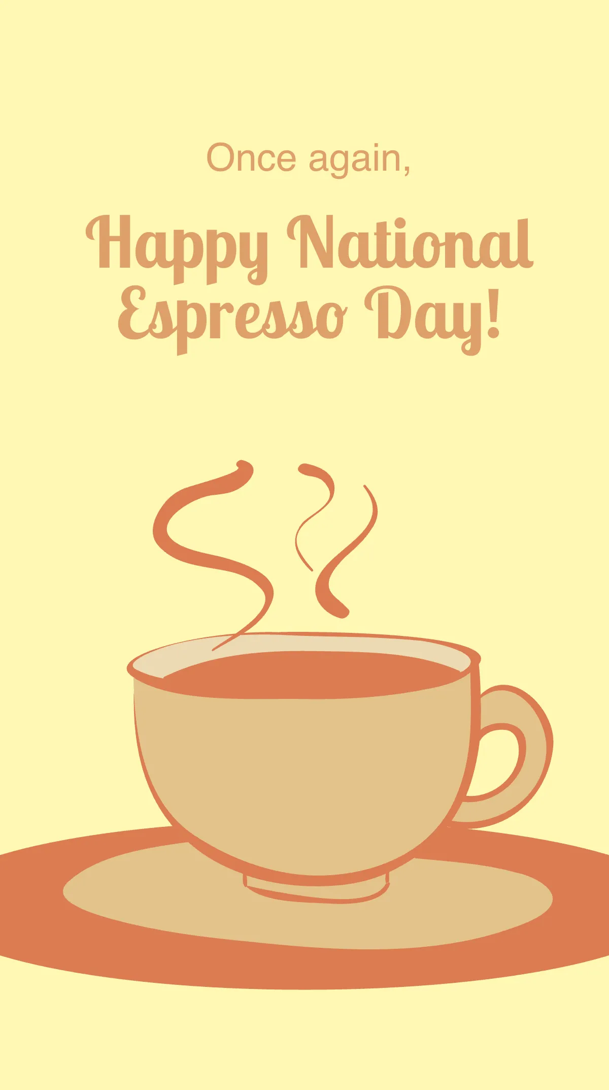 Free Happy National Espresso Day Instagram Story Template to Edit Online