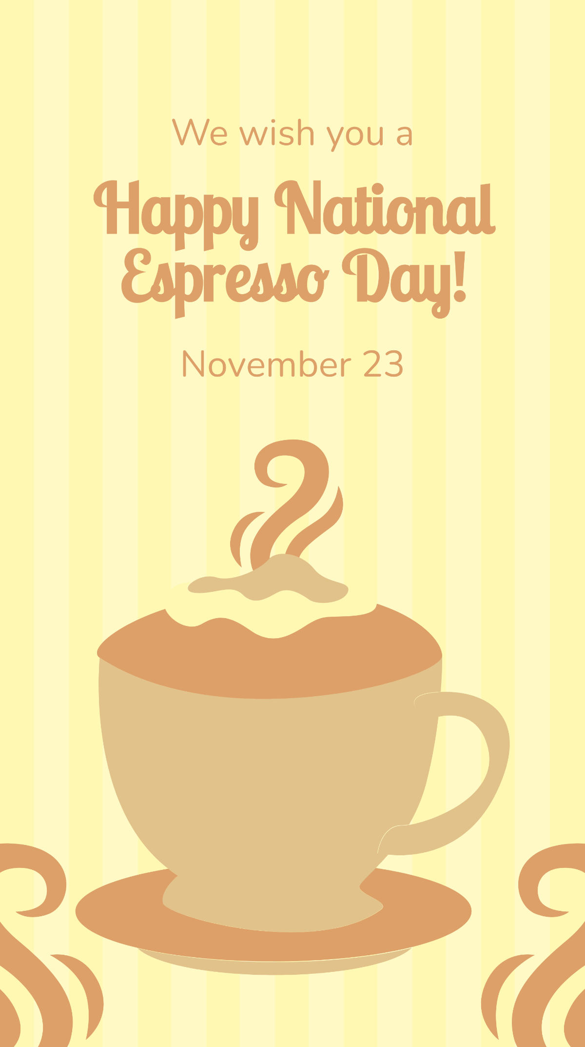 Free Happy National Espresso Day Instagram Story Template