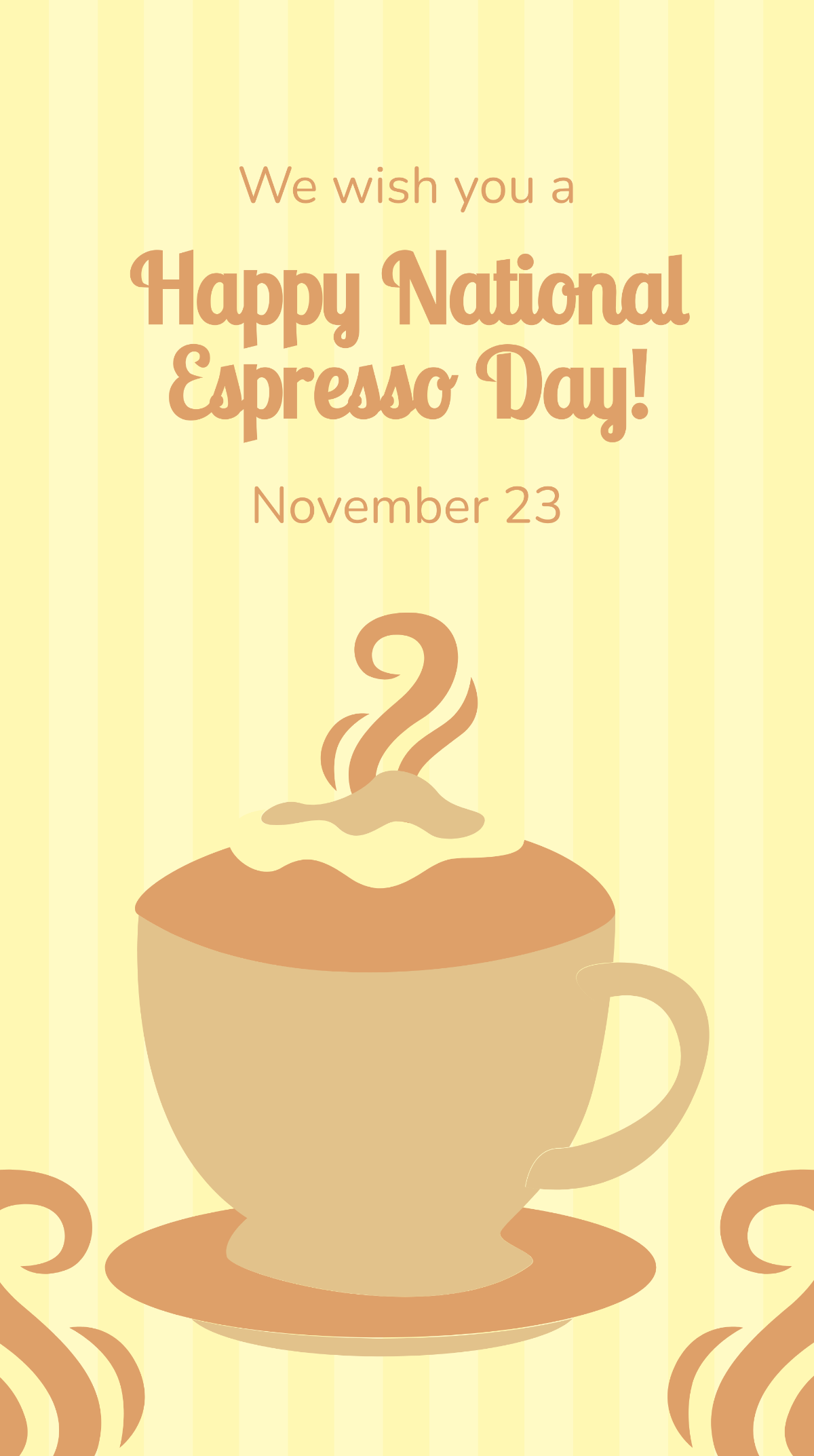 Happy National Espresso Day Whatsapp Post