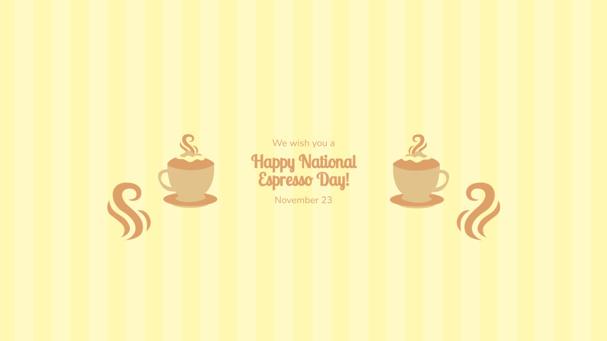 Happy National Espresso Day Youtube Banner Template