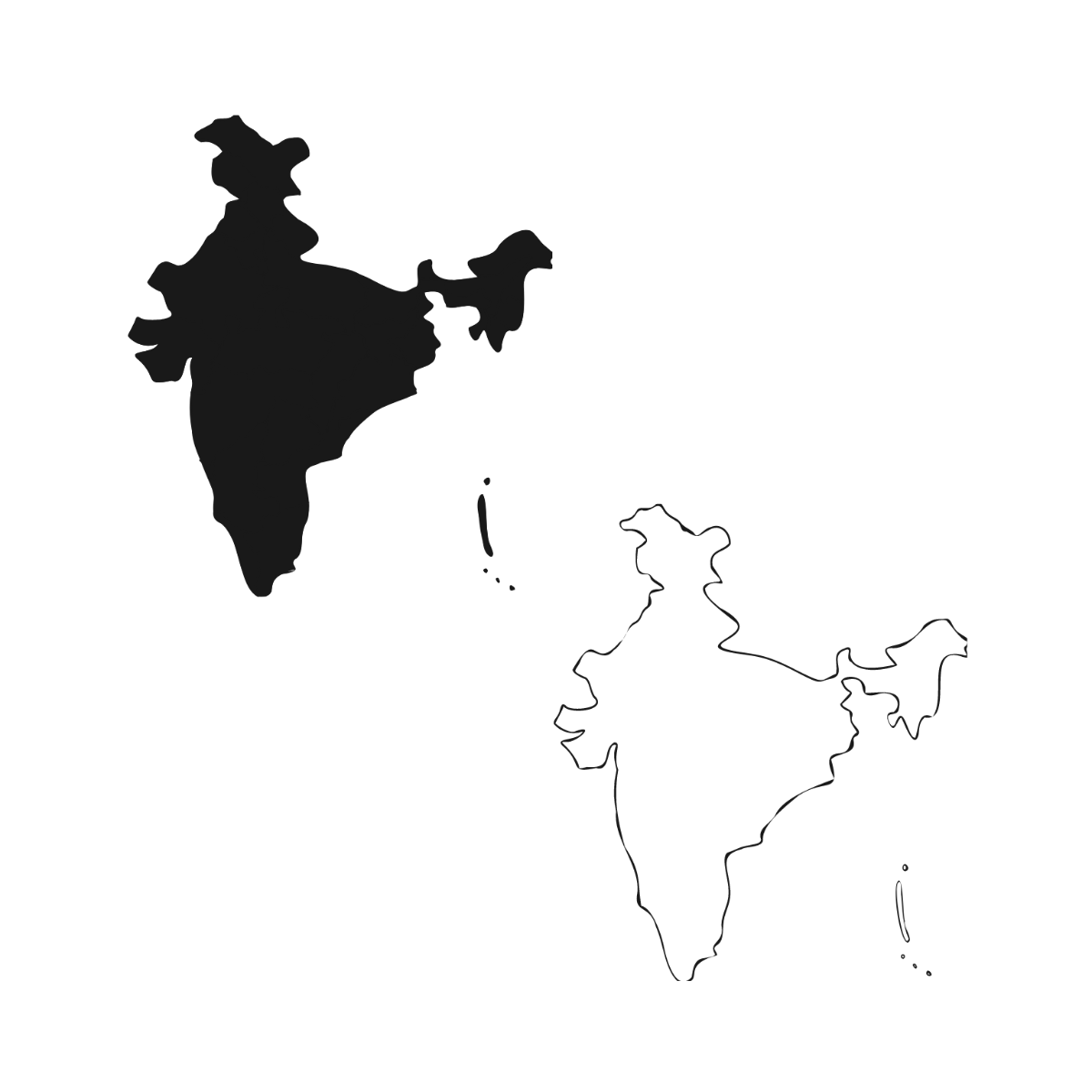 India Map Icon Vector Template