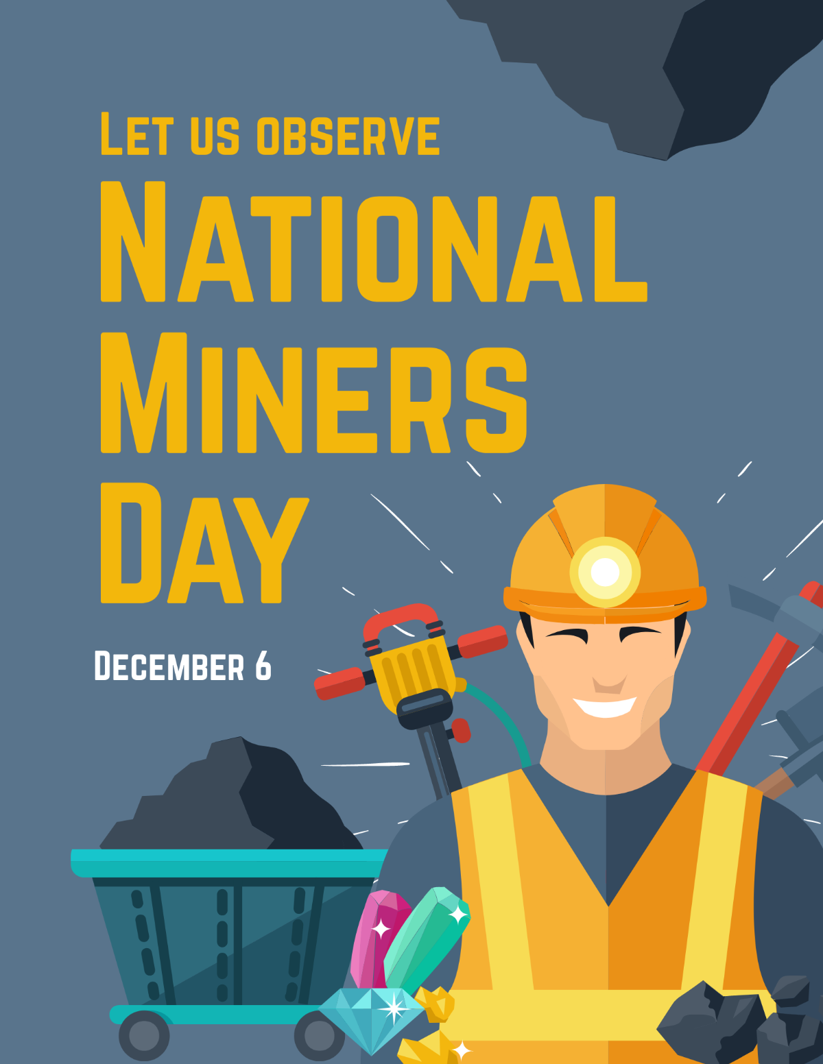 National Miners Day Flyer Template