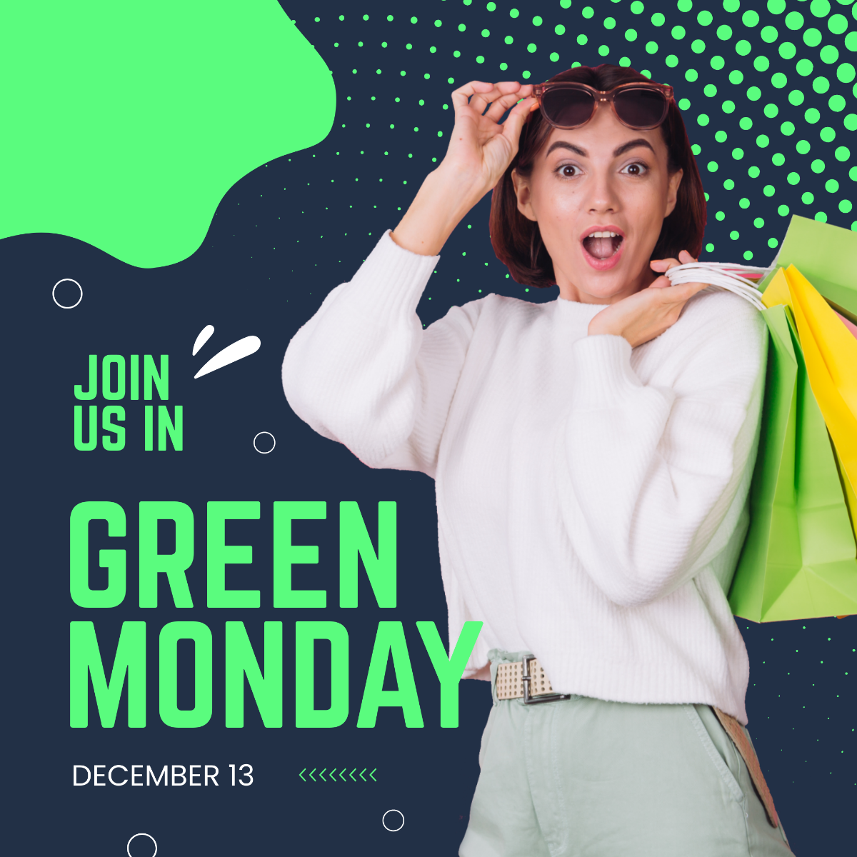 Free Green Monday Promotion Instagram Post Template