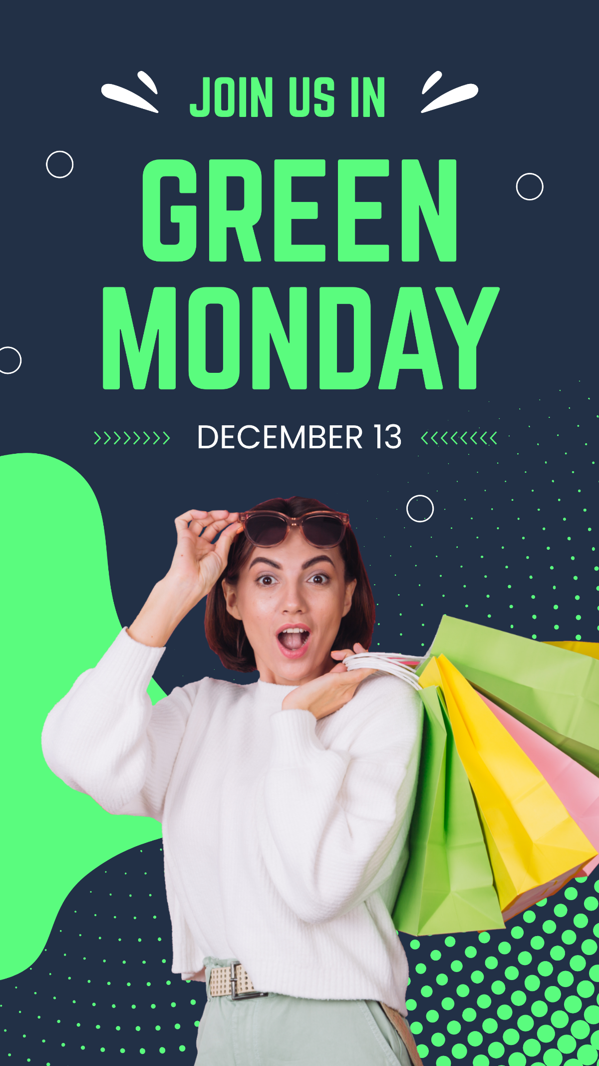 Free Green Monday Promotion Instagram Story Template