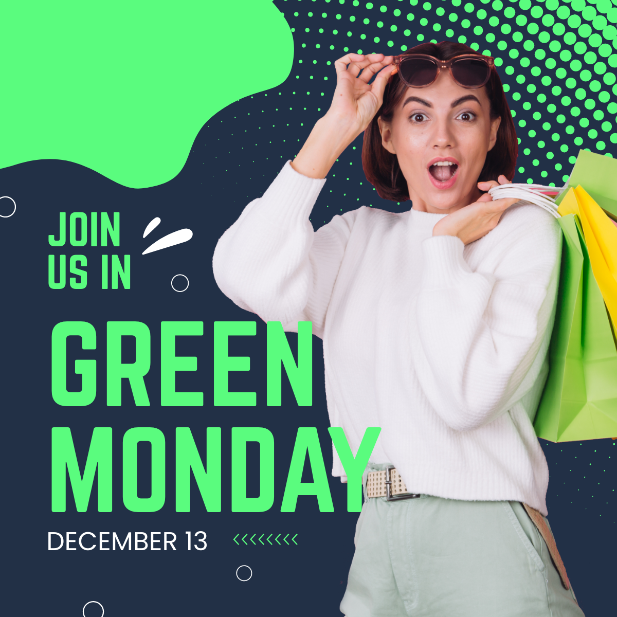 Green Monday Promotion LinkedIn Post Template