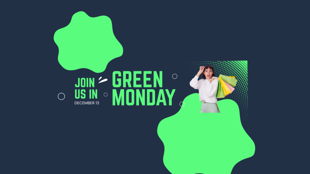 Green Monday Promotion YouTube Banner Template