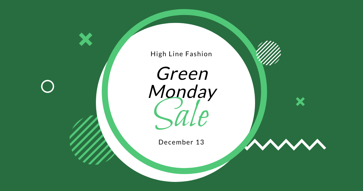 Free Green Monday Sale Facebook Post Template