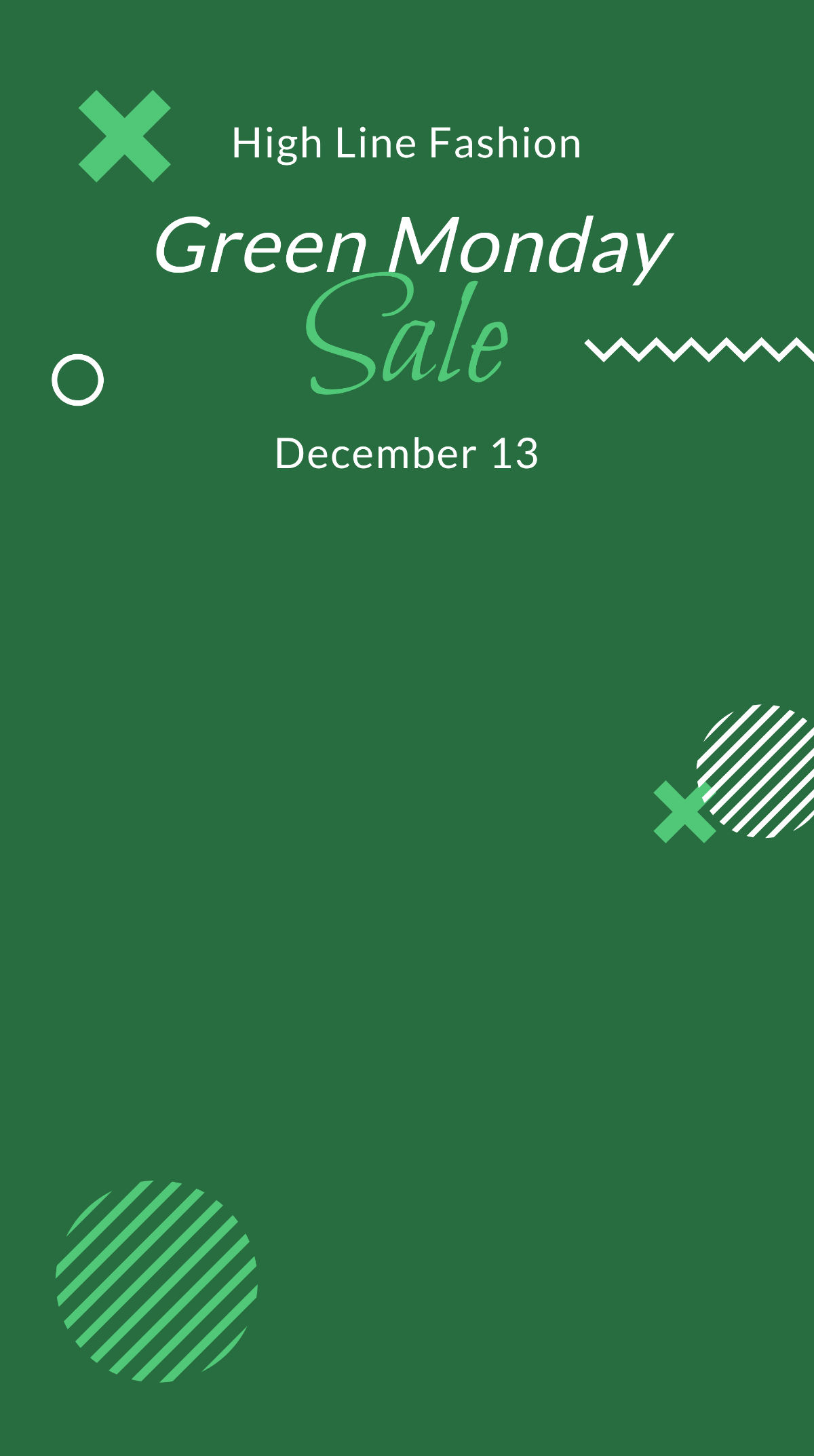 Green Monday Sale Snapchat Geofilter Template
