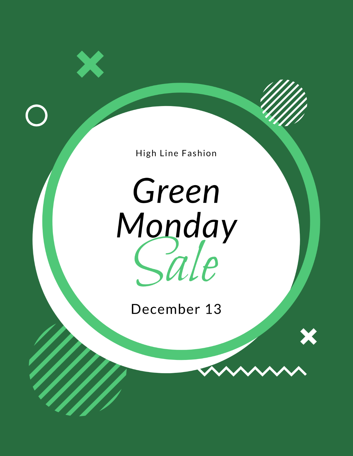 Green Monday Sale Flyer