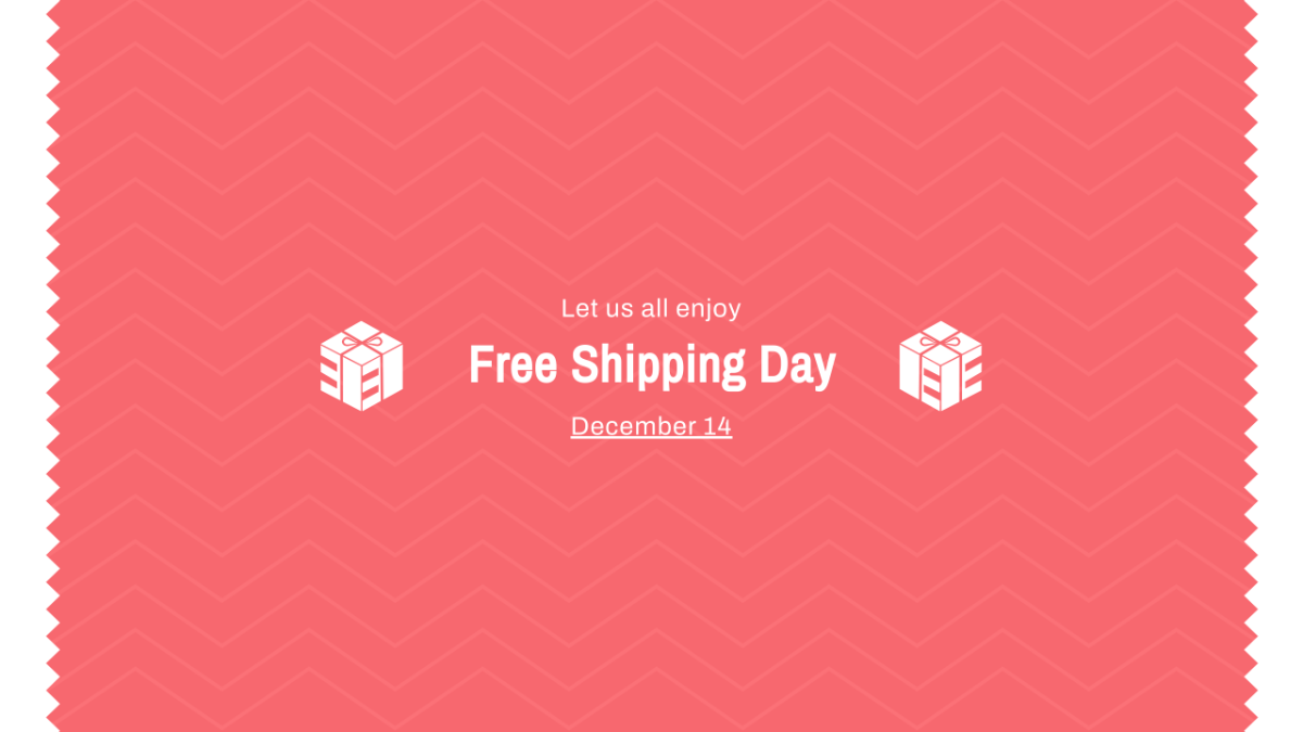 Free Shipping Day Youtube Banner Template
