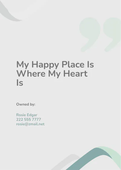 Free Quote Planner Cover Template to Edit Online