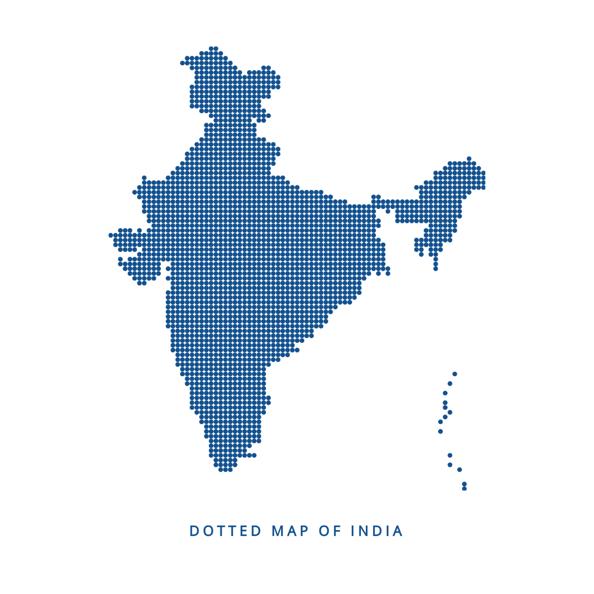 Dotted India Map Vector Template