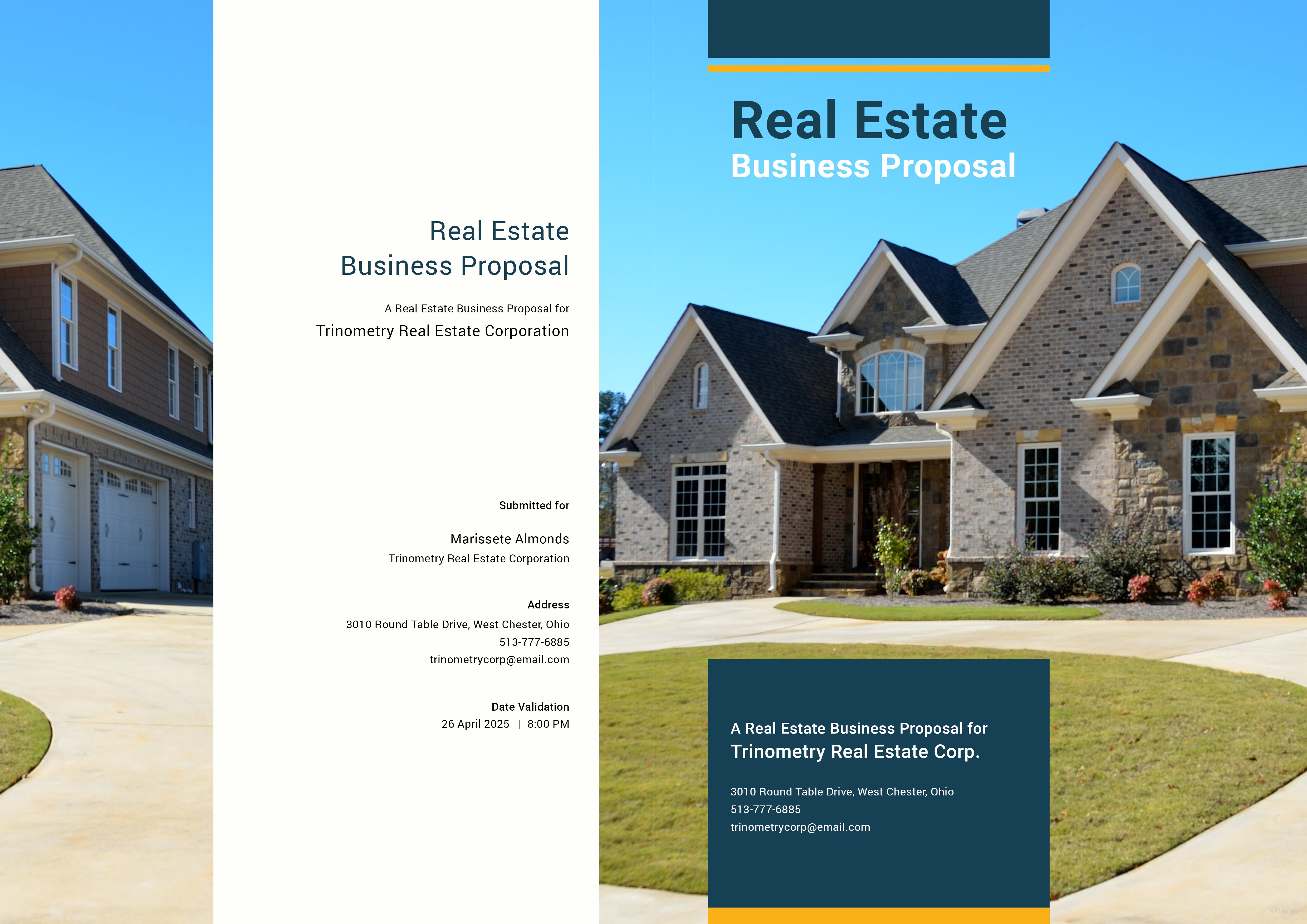 Free Real Estate Business Proposal Template in Adobe InDesign