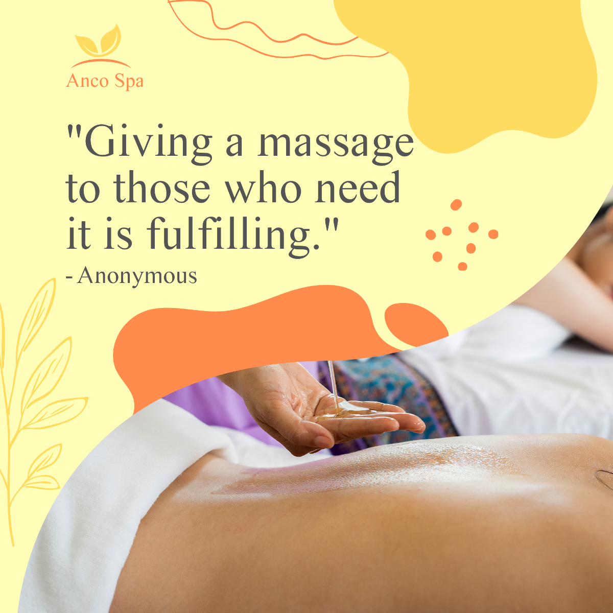 Wellness Massage Quote Post Instagram Facebook Template Wellness Massage Quote Post Instagram Facebook Template