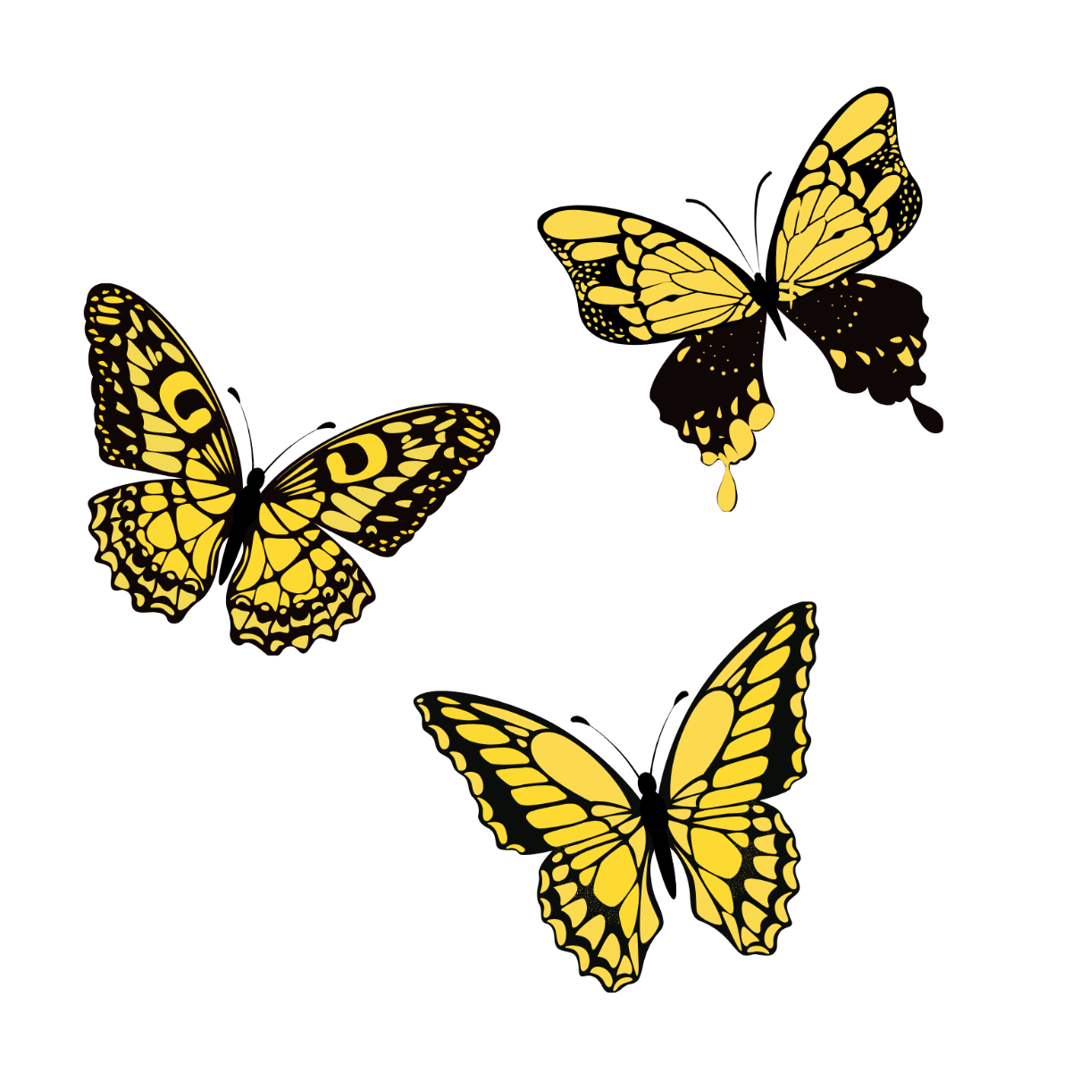 Yellow Butterfly Vector