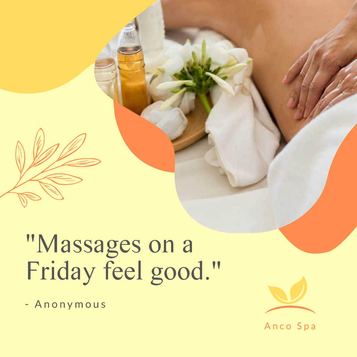 Friday Massage Quote Post, Instagram, Facebook Template
