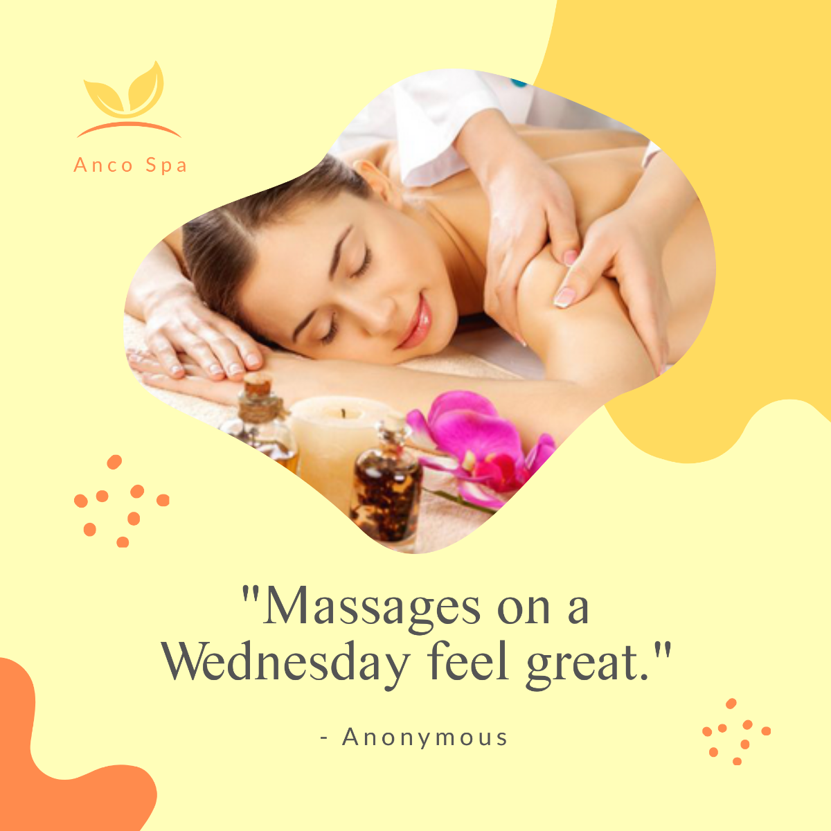 Free Wednesday Massage Quote Post, Instagram, Facebook Template
