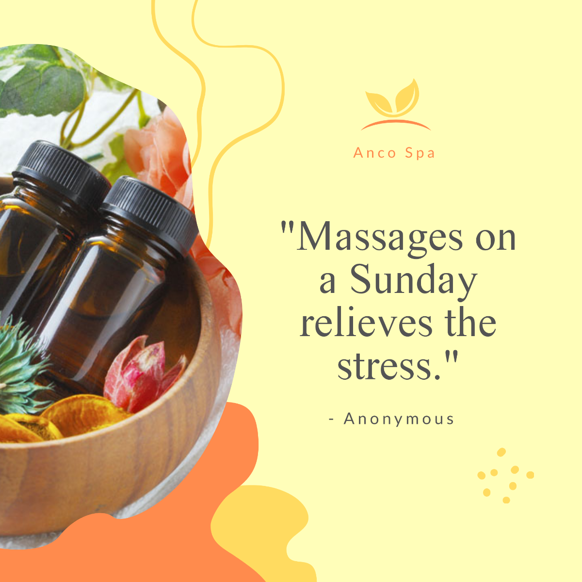 Sunday Massage Quote Post, Instagram, Facebook Template