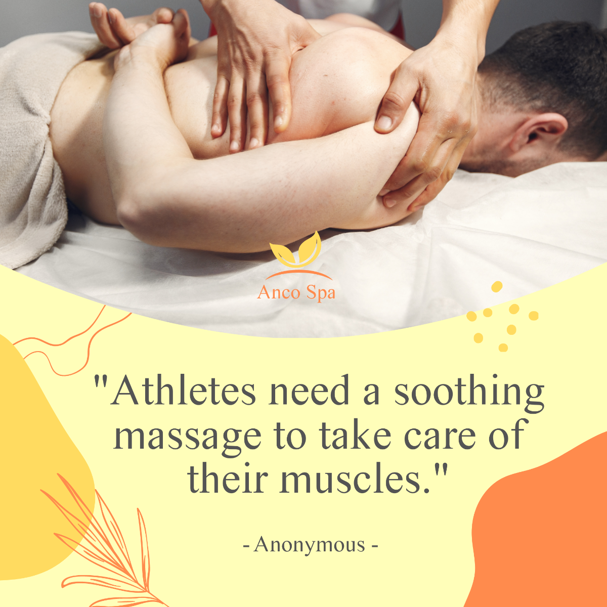 Free Sports Massage Quote Post, Instagram, Facebook Template